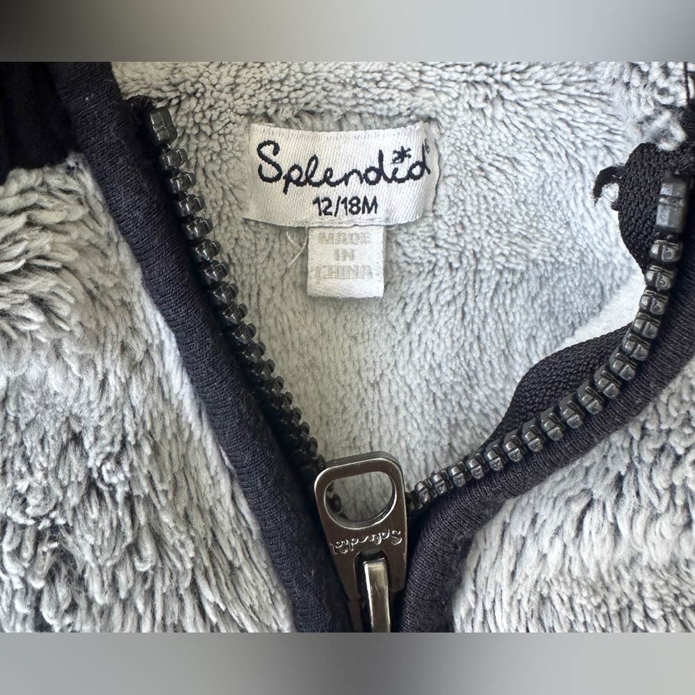 Splendid boy’s Gray and Black Jacket. Size 12-18M. - Picture 7 of 7